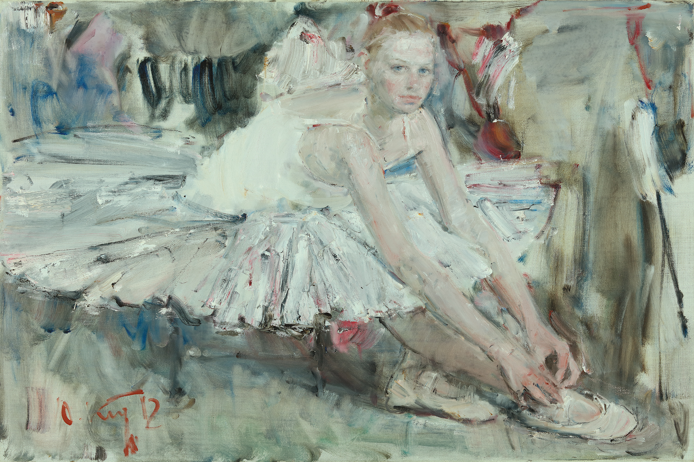 休息室里的芭蕾舞女演员80×120 cm2012年.jpg